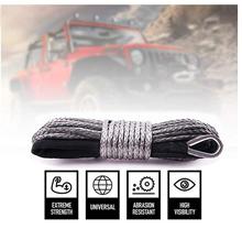 Free shipping 5MMx20M Gray Synthetic Winch Rope String Line off-road UHMWPE Cable Towing Rope With Sleeve for ATV/UTV/SUV 2024 - buy cheap