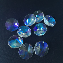 High Quality Grade Octagon AB Crystal Beads 14mm with 1 holes, DIY material for Crystal glass chandelier parts 2024 - buy cheap