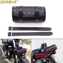 ZORBYZ Black Motorcycle Mini Tool Bag Handlebar Sissy Bar Saddlebag Roll Barrel For Harley 2024 - buy cheap