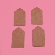 50ps Brown 4x7cm Blank Retangle Kraft Hang Tags Wedding Party Favor Price Gift Cards 2024 - buy cheap