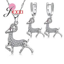 Top Quality Animal Sheep Fashion Jewelry Set For Women Generous 925 Sterling Silver Birthday Necklaces Earring Set Girl 2024 - buy cheap