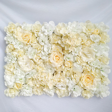 Decoração de parede de flores de seda champanhe, flores artificiais de parede para casamentos românticos, 40x60cm para decoração de parede 2024 - compre barato