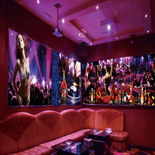 Beibehang-papel tapiz con temática KTV, fondo reflectante 3d, estéreo, de tela púrpura, para pared 2024 - compra barato