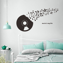 Record Disc CD Music Wall Sticker Dance Classroom Bar Removable Muurstickers Vinyl Art Wall Home Decor Self-Sticking Wallpaper 2024 - buy cheap