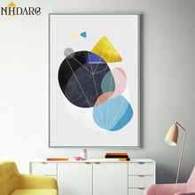 Nórdico Geometria Abstrata Poster Da Arte Da Parede de Decoração Para Casa Cartazes E Cópias Da Lona Pintura de Parede Pictures para Sala de estar 2024 - compre barato