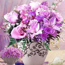 Diamond embroidery Purple Flowers diamond painting cross stitch crafts diamond mosaic kit full square rhinestone home decor 2024 - buy cheap