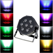LED Flat Par 7x18W RGBWA UV 6IN1 Color Lighting Strobe DMX For Atmosphere of Disco DJ Music Party Club Dance Floor BAR Darkening 2024 - buy cheap