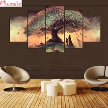 5D DIY Full Square Diamond Painting Cross Stitch "5pcs/set,Fantasy Tree Fairy tale "3D Diamond Embroidery Rhinestone Mosaic 2024 - buy cheap