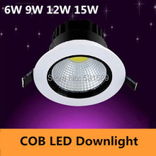 100pcs New  led downlight cob 6W 9W 12W 15W  LED Spot light led ceiling lamp AC 90V- 220Vfree shipping 2024 - buy cheap