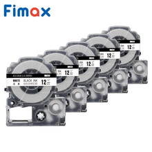 Fimax 5 pcs SS12KW LC-4WBN for Epson Label Maker King Jim label printers  Black on White 12mm label Tape for Epson LW-300 LW-400 2024 - buy cheap