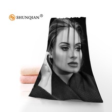 Hot Custom Adele Towel Printed Cotton Face/Bath Towels Microfiber Fabric For Kids Men Women Shower Towels A7.24-1 2024 - buy cheap
