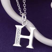 Letter H- Pendant Necklaces Silver Plated Necklaces Silver Trendy Jewelry Necklaces  Jewelry Wholesale Free Shipping usvp LP218 2024 - buy cheap