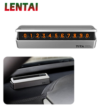 LENTAI NEW Car Parking card Phone number plate hidden For Audi A4 B6 B8 VW Passat B5 B7 Skoda Octavia A7 A5 Renault Megane 2 3 2024 - buy cheap
