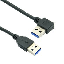 90 градусов правый угловой USB 3,0 тип A штекер прямой A Тип Мужской кабель для передачи данных 40 см 2024 - купить недорого