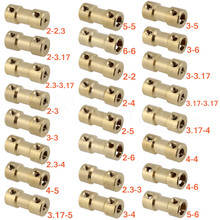 2 шт./лот 2 мм-6 мм Соединительная муфта для вала двигателя, муфта, адаптер, латунный трансмиттер, соединение для радиоуправляемой лодки, автомобиля, самолета, сделай сам 2024 - купить недорого