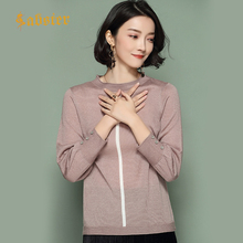 2019 Spring Autumn Women Long Sleeve Sweaters Pullovers O-Neck Slim Office Lady Button Casual Sweaters Tops kz658 2024 - buy cheap