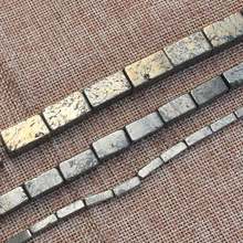 Natural Pyrite Rectangle 4-20mm Loose Beads 15inch per strand,For DIY Jewelry Making !We provide mixed wholesale for all items! 2024 - buy cheap