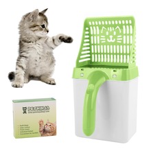 Useful Cat Litter Shovel Quick Easy Pet Cleaning Tool Scoop Cat Sand Cleaning Toilet Poop Picker Holder Box Spoon Filter 15 Bags 2024 - buy cheap