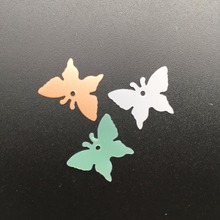 Nuevo, Lentejuelas de mariposa sueltas de 12x17mm para mujer y niño, accesorio de bricolaje para prendas opacas, color rosa mate 2024 - compra barato