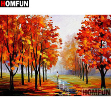 HOMFUN-pintura de diamante 5D DIY "paisaje al Óleo", bordado de diamantes de imitación cuadrados o redondos, estilo punto de cruz 3D, decoración del hogar, A12366 2024 - compra barato