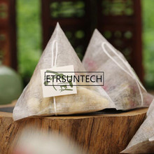 2000pcs Corn Fiber Tea Bags Pyramid Shape Heat Sealing Filter Teabags PLA Biodegraded Tea Filters 5.8*7cm 2024 - buy cheap