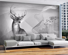 Beibehang-papel tapiz de pared de cemento con personalidad, papel tapiz 3d de paisaje de alce para sala de estar, dormitorio, TV, decoración del hogar 2024 - compra barato