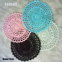 Modern Lace Mat Cup Pad Coasters Cover Table Mats Cotton Crochet Place Mats 15cm Round Placemat Dining Table Kitchen Placemats 2024 - buy cheap