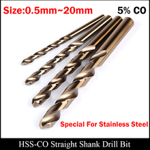 10.1mm 10.2mm 10.3mm 10.4mm 10.5mm Stainless Steel High Speed Steel HSS CO HSS-CO Fully Ground Straight Shank Twist Drill Bit 2024 - buy cheap