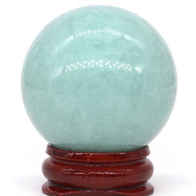 Natural Green Stone Ball Mineral Quartz Sphere Hand Massage Crystal Ball Healing Feng Shui Home Decor Accessory 40mm 2024 - buy cheap