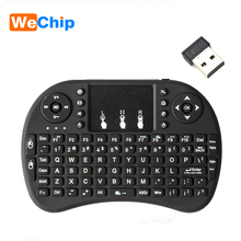 Wechip-versão russa e inglesa do mini-teclado sem fio i8, teclado portátil com touchpad e frequência de 2.4ghz, funciona com android 2024 - compre barato