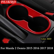 Accesorios para coche Mazda CX-3 CX3 2015 2016 2017, accesorio para asiento delantero, soporte medio para vasos moldura de cubierta de marco, Kit ABS Rojo Mate 2024 - compra barato