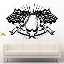 DCTAL Baseball Car Windows Sticker Sports Decal Posters Vinyl Wall Decals Pegatina Decor Mural Baseball Sticker 2024 - buy cheap