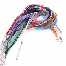 10pcs/lot length 45cm High Quality DIY Adjustable Real Leather String Cords For Necklace Bracelet Charms Jewelry Making Findings 2024 - buy cheap