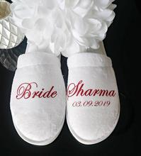 personalize Wedding bride bridesmaid close-toe Slippers,Bridal Slippers.Bachelorette party favors gifts,wedding favor gifts 2024 - buy cheap