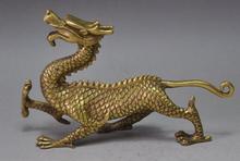 S01196   chinese bronze copper fengshui zodiac year animal Dragon beast lucky statue 2024 - buy cheap