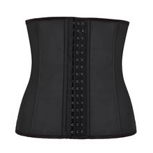 Latex Underbust Corset 3 Hooks Leopard Sliming Lingerie Rubber Belt Waist Trainer Bustier Plus Size XS-6XL 2024 - buy cheap