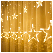 3m LED pentagrama estrella cadena de luces 110V 220V RGB cortina luz Hada guirnalda hogar interior dormitorio Navidad boda decoración 2024 - compra barato