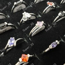 150Pcs Rhinestone Zircon Silver Plated Rings for Women Fashion WholeSale Jewelry Bluk Lots Free Shipping RL176 2024 - buy cheap