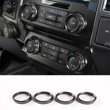 Interior Air Conditioner Stereo Speaker Button Switch Knob Cover Ring Stickers For Ford F150 2016 2017 Car Styling 2024 - buy cheap