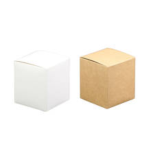 Kraft Paper Candy Box Square Shape Wedding Favor Gift Party Supply Packaging Bag 10pcs Wedding Candy Box 2024 - buy cheap