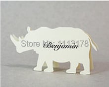 Rhino Place Cards - Wedding Place Cards, Place Cards, Safari Animals, Baby Shower, Rustic Wedding, Escort Cards 2024 - buy cheap