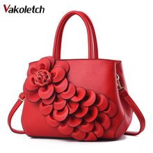 Flower Large Capacity Women Handbag European and American Style Fashion Floral Shoulder Bag Ladies Messenger Bags Bolsos KL490 2024 - buy cheap