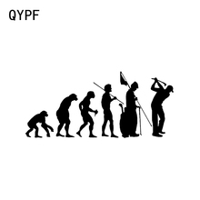 QYPF 14.1*6.3CM Evolution Golfing Vinyl Decal Sports Decor Car Sticker Silhouette Extreme Movement C16-1526 2024 - buy cheap