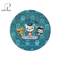 Party Supplies 8pcs 7 Inch Octonauts Theme Disposable Tableware Paper Plate Dishes White Cardboard With Food Film 2024 - buy cheap