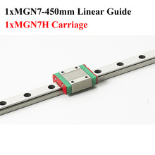 Mini guía lineal MR7 de 7mm, carril de movimiento lineal MGN7 de 450mm, con carro de bloque lineal MGN7H para Cnc 2024 - compra barato