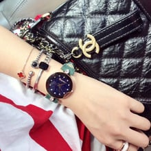 Fashion Korean Candy Colors Fur Leather Strap Students Watches Quartz Waterproof Crystals Wrist watch Multi Faceted Montre Femme 2024 - buy cheap