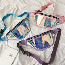 New Stylish Women Bum Bag Holographic Fanny Laser Waist Packs Bag Satchel PVC Transparent Clear Punk Shoulder Chest Bags 2024 - buy cheap