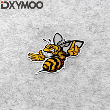 Motorcycle Helmet Side Box Oil Tank Sticker Angry Bee Funny Animal Honeybee Car Styling Bumper Decal 10x8cm 2024 - buy cheap