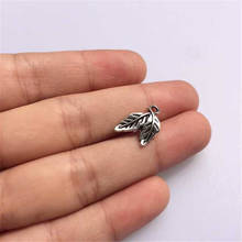 Antique Bronze and Antique Silver Metal Charms Leaves DIY Metal Charms Leaf Pendant For Jewelry Making Free Shipping 100pcs T688 2024 - buy cheap
