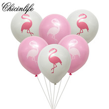 Chicinlife balões de flamingo para festa, 10 peças, decoração de festa infantil, aniversário, chá de bebê, suprimentos de balões de festa de verão 2024 - compre barato